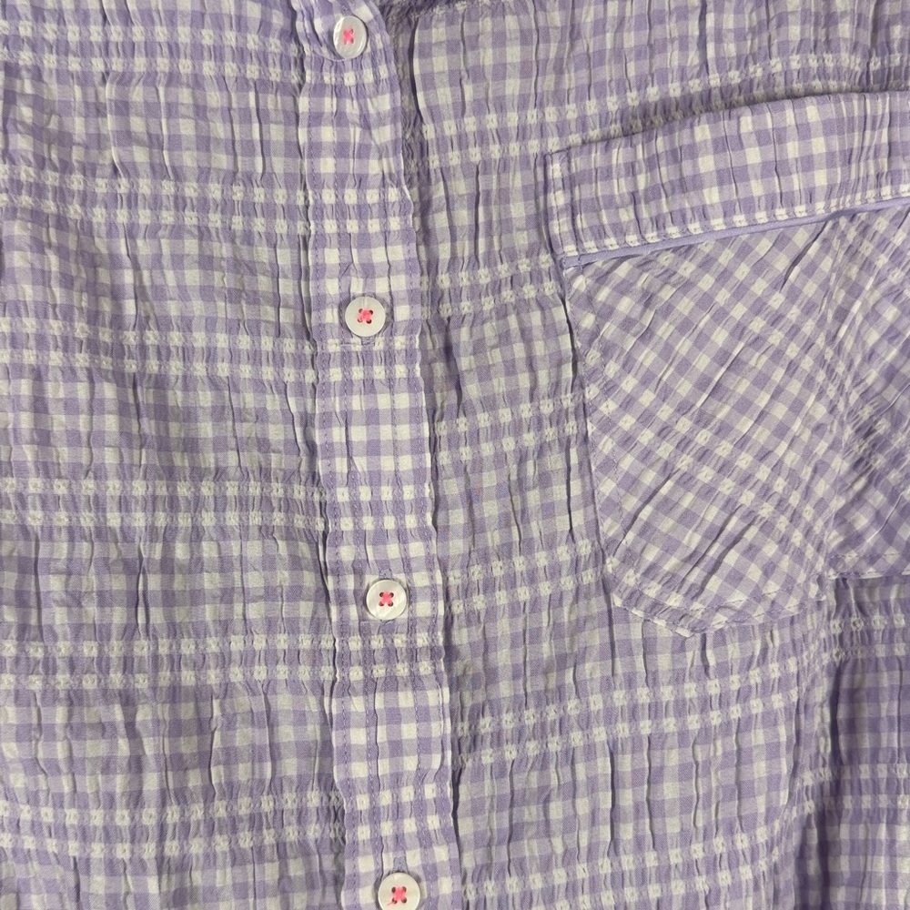 NWT Free People Intimately Cloud Ten Seersucker Pajama Shirt - Picture 4 of 7